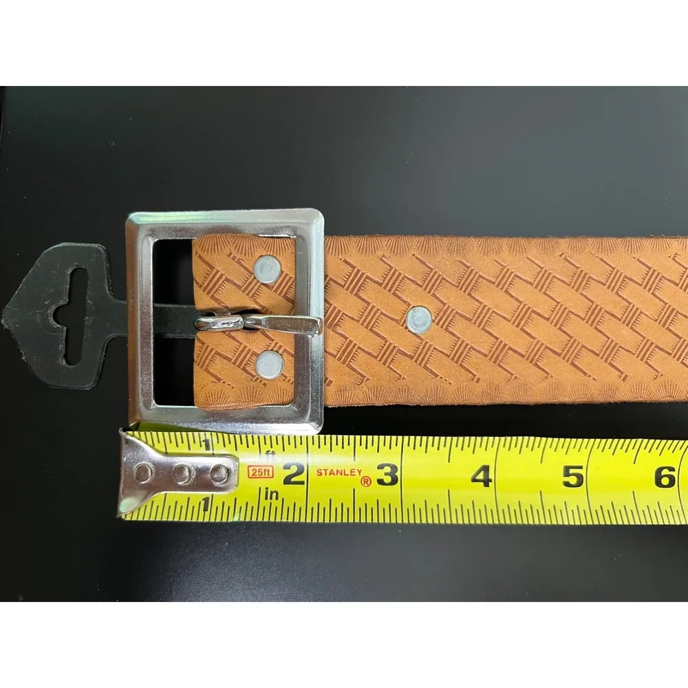 CLC Work Gear Tan Leather Basketweave Work Belt Top Grain Cowhide E4501 51 Inch‎